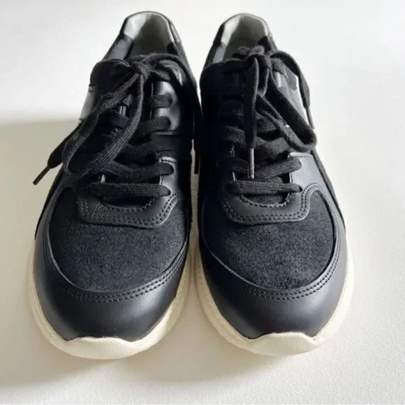 EVERLANE O By Everlane The Leather Trainer Sneaker Women Shoes Black Sz7 - Picture 5 of 12